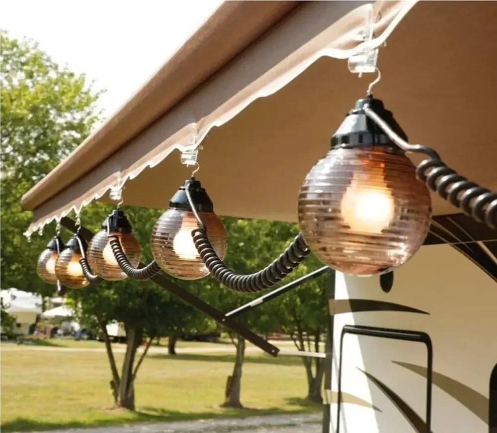 Elegant Outdoor Illumination Bronze Weather-proof Globe Lights 30' Coiled Cord